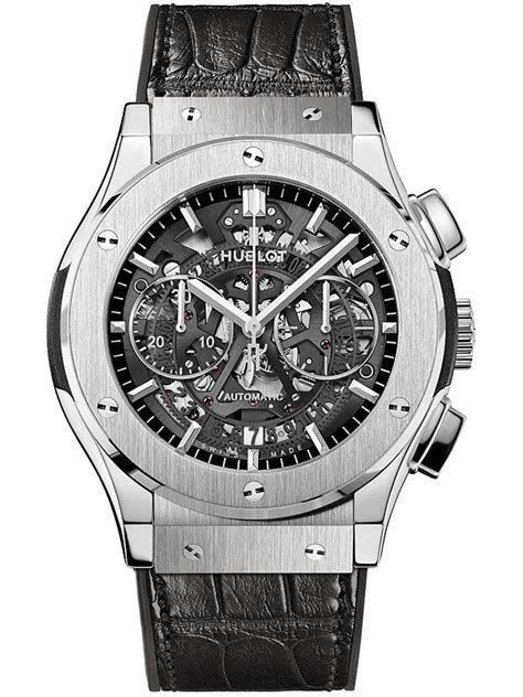 hublot classic fusion 45mm chronograph titanium skeleton mens watch|hublot classic fusion price.